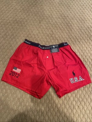 Nuevo Polo Ralph Lauren Team EE. UU. 2012 Juegos Olímpicos Hombres Calzoncillos Boxer Grandes Ropa para Dormir Foto 1 de 4