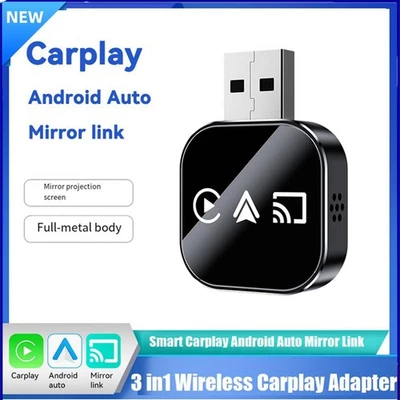 Adaptador de enlace espejo inalámbrico USB 3 en 1 con cable para CarPlay para iPhone adaptador automático Foto 1 de 4