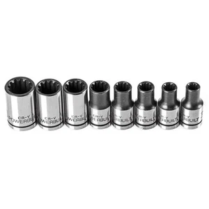 Powerbuilt 8pc 1/4in Dr. universal Socket Set W/Tray - 642053 - Picture 1 of 1