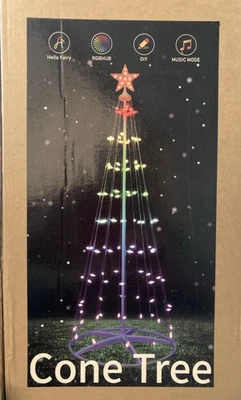 Smart Christmas Cone Tree Lights 7FT, 131 C6 LEDs Lighted Christmas Tree - Image 1 of 4