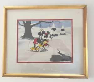 Walt Disney Mickey and Minnie “On Ice” Limited Edition Serigraph Cell Art 1935 - Picture 1 of 6