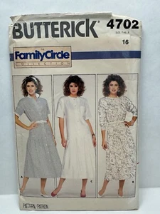 Butterick 4702 Misses Drop Waist Dress Pattern 16 Bust 38" *Cut Complete - Picture 1 of 3