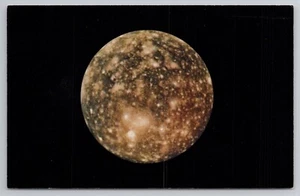 Jovian Satellite Caslisto NASA Foto von Voyager 2 1979 Postkarte - Bild 1 von 2