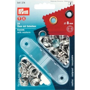 OCCHIELLI Prym in Ottone Diametro 8mm 24 Pezzi Argento 541374 - Foto 1 di 3