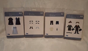 NEU Lifestyle Crafts QuicKutz Schneidformen 4x4 & 2x2 Papierpuppe Outfits ausverkauft - Bild 1 von 2