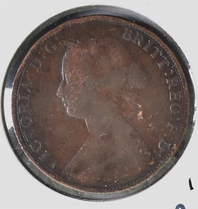 1861 Great Britain 1/2 Penny ~Victoria ~ *L847 - Picture 1 of 3