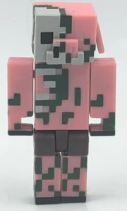 Minecraft Zombie Pigman 3.5" Articulated Figure 2021 Mattel Pink White Green - Picture 1 of 5