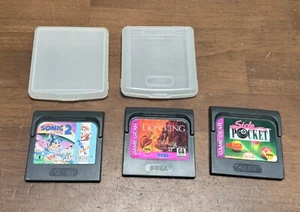 Sonic the Hedge 2, lion king & Side Pocket -sega Gamegear (not tested) - Picture 1 of 5