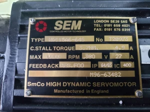 Servomotor SEM HD115A6-64S, 6000 rpm, 3,7 NM - Imagen 1 de 6