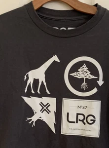 LIFTED RESEARCH GROUP LRG  Giraffe Tree Logo Shield Men’s Gray T Shirt Size M - Picture 1 of 4