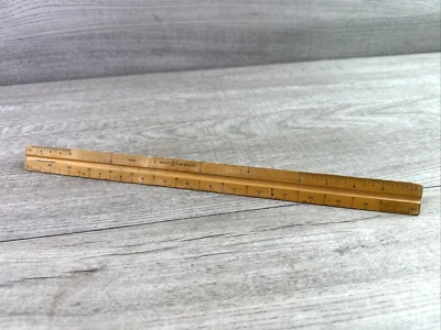 Vintage 12" K&E Co Star Quality Triangular Ruler 8881 Three Sided - Image 1 of 4
