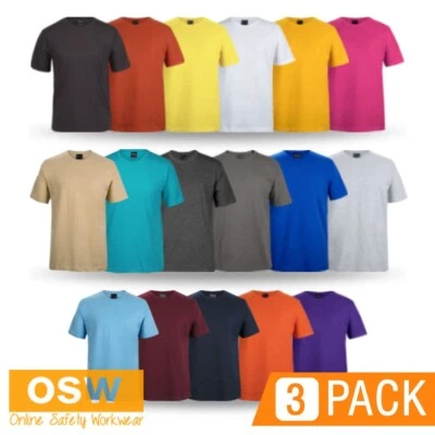 3 X Short Sleeve Crew Neck Tee Jersey Knit Improved Stability Classic Fit - image 1 of 4