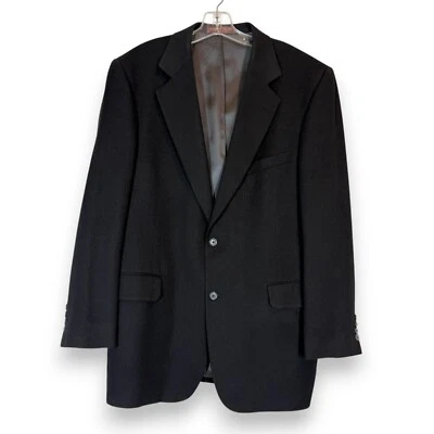 Chaqueta Blazer Loro Piana Nordstrom 44L Italia Negro Pelo de camello para hombre Foto 1 de 4