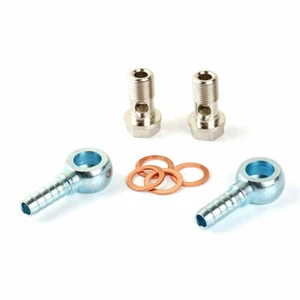 M14 x P1.5mm to 5/16" banjo barb kit for MHI TD05/06 GT25R~GT35R T25 T28 KKK K03 - Imagen 1 de 6