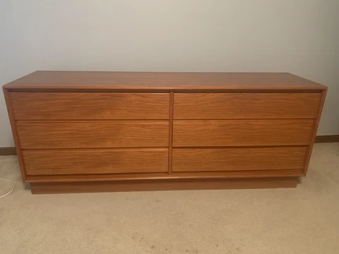 Teak Mid-Century Modern Dresser Cover
