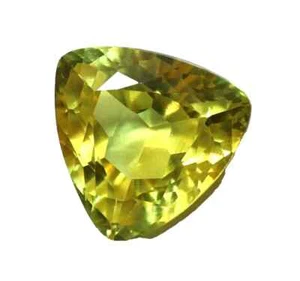 Piedra preciosa suelta certificada corte trillón zafiro amarillo natural de 8,60 quilates con regalo - Imagen 1 de 8