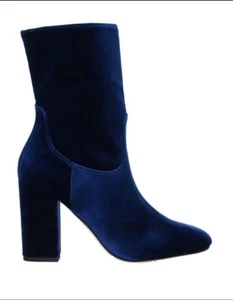 Pinko Jeans Bootie Samt Stoff blau Damen Größe EU 39 US 9 neu mit Etikett - Bild 1 von 11