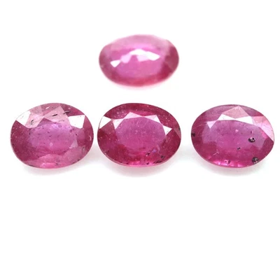 11,60 CT. Calefactable 4 Piezas Rubí Rosa Madagascar Ovalado Foto 1 de 4