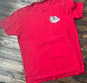 Gonzaga University GU Mens Large Red T Shirt Tee Bulldogs College ZAGS Logo - Picture 1 of 5