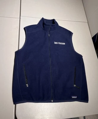 Patagonia Vest Men's XL Blue Synchilla Fleece Jacket Full Zipper Polyester - Image 1 of 4