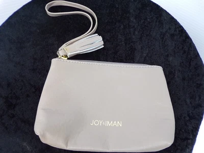 JOY & IMAN Genuine Leather Wristlet Coin Cosmetic Bag 4x 5.5 - Image 1 of 4