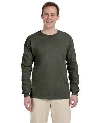 Gildan Men's Long Sleeve Ultra Cotton T-Shirt 2400 S-5XL Choose Color/Size Crew - Image 1 of 4