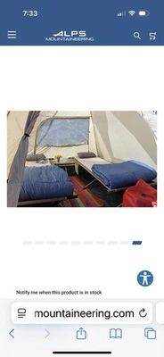 ¡Cuna de campamento de montañismo Alpes XL caqui con estuche de transporte! Foto 1 de 4