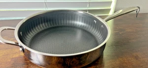 Lexi Home Tri-ply Stainless Steel Diamond Non Stick 12" Frying Pan NEW - Picture 1 of 10