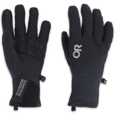 Outdoor Research Sureshot Softshell Women's Gloves, Solid Black, Large - Image 1 of 4