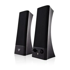 Głośniki V7 Subwoofery i akcesoria Głośnik stereo USB 2.0 (SP2500-USB-6N), Bla - Zdjęcie 1 z 4
