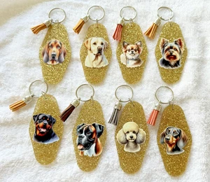 Handmade Dog Breed Keychain with Tassel-Multiple Breeds Available-Dog Lover Gift - Picture 1 of 16