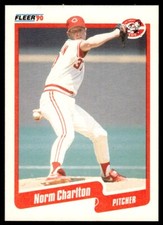 1990 Fleer Baseball Card Norm Charlton Cincinnati Reds #416