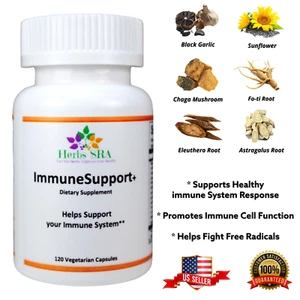 ImmuneSupport, 120 cap. CHAGA MUSHROOM. Immune System UP, Slowing Aging Process. - Picture 1 of 8