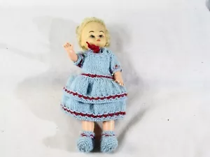 Kunststoffpuppe Weichkopf mit Kleidung Hausbau 28 cm - Bild 1 von 9
