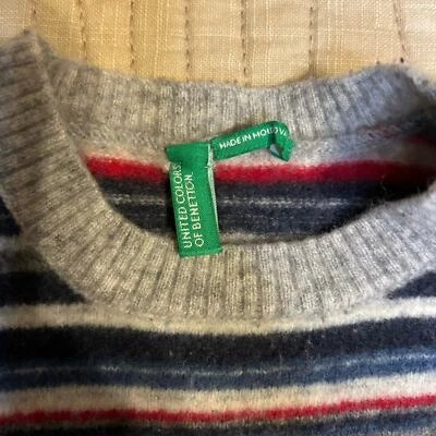 Suéter bebé United Colors of Benetton mezcla de lana a rayas múltiples talla XXS Foto 1 de 4
