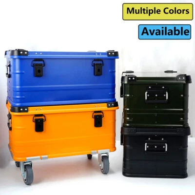 Aluminum Hard Protective Carrying Case Portable Stackable Storage Box Safe Lock  - Image 1 of 4