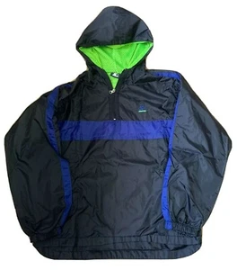 Vintage Starter Black/ Blue Full Zip Windbreaker Jacket Junior Boys Size XL (18) - Picture 1 of 4