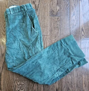 Vintage Eddie Bauer Emerald Green High Rise Corduroy Pants Trousers Size 34x27 - Picture 1 of 12