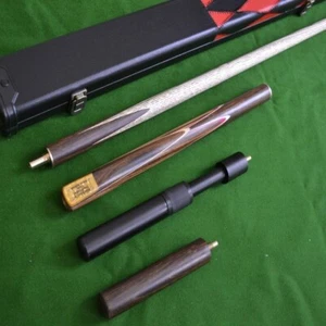 Juego de tacos de billar/snooker de fresno de cebra Gabón raro hecho a mano 3/4 - Estuche/Extensiones - Imagen 1 de 4