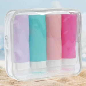 4Pcs Travel Bottles 90ML Leak Proof Travel Silicone Containers Refillable wexer - Picture 1 of 12