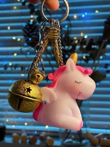 Unicorn Keychain/Pendant +Small Bell Backpack Car Decoration HOT Sale - Picture 1 of 2