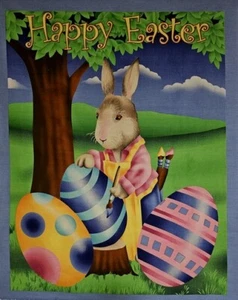 DAISY KINGDOM Fabric - HAPPY EASTER - Wall/Door Hanging - 35"  PANEL - Picture 1 of 2