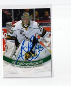 ANTHONY STOLARZ autographed SIGNED '13/14 LONDON KNIGHTS team card - Picture 1 of 1