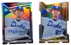 2022 Panini Elite Extra Edition Marcus Johnson Auto + Gold Die-cut /10 - Picture 1 of 2