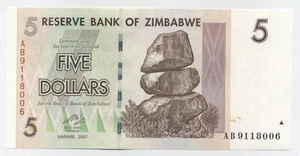 Billete de 5 dólares 2007 Pick 66 unc sin circular - Imagen 1 de 2