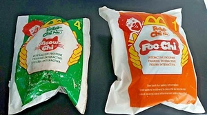 2 McDonalds Happy Meal 2000 Sega Robo-chi Poo-chi Dog and Meo-Chi Cat NEW in Bag - Picture 1 of 2
