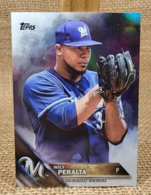 2016 Topps Series 2 Wily Peralta Rainbow Foil Baseball Card #414 Brewers A8 - Image 1 of 2