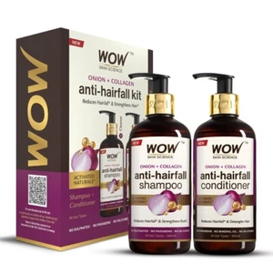 WOW Red Onion। Black Seed & Pro Vitamin B5। Shampoo and Conditioner - 300+300 ml - Picture 1 of 6