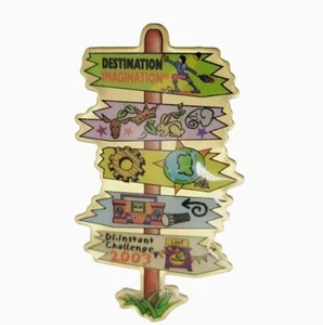 Destination Imagination Pin 2003 DI Instant Challege Sign Post Enameled Metal - Picture 1 of 4