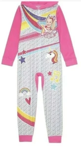 Jojo Siwa Girls One-Piece Full-Zip Hooded Blanket Pajama Sleepwear Sleeper 7/8 - Picture 1 of 5